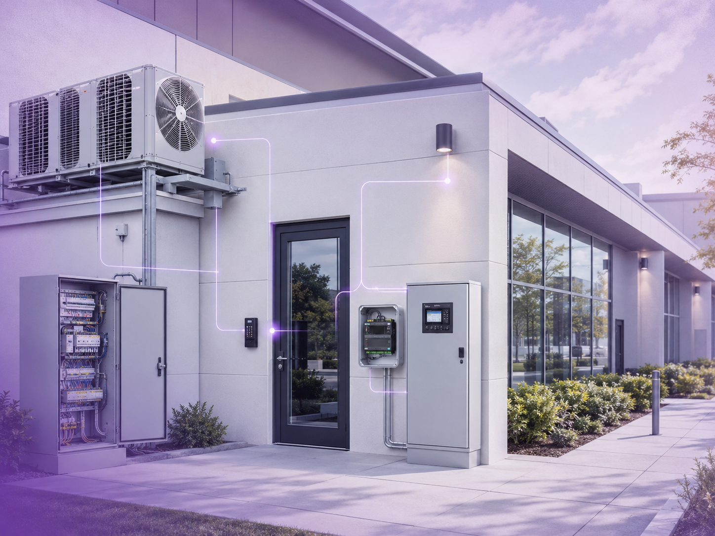 Sentor building automation system monitoring HVAC, electrical and access control within a commercial facility