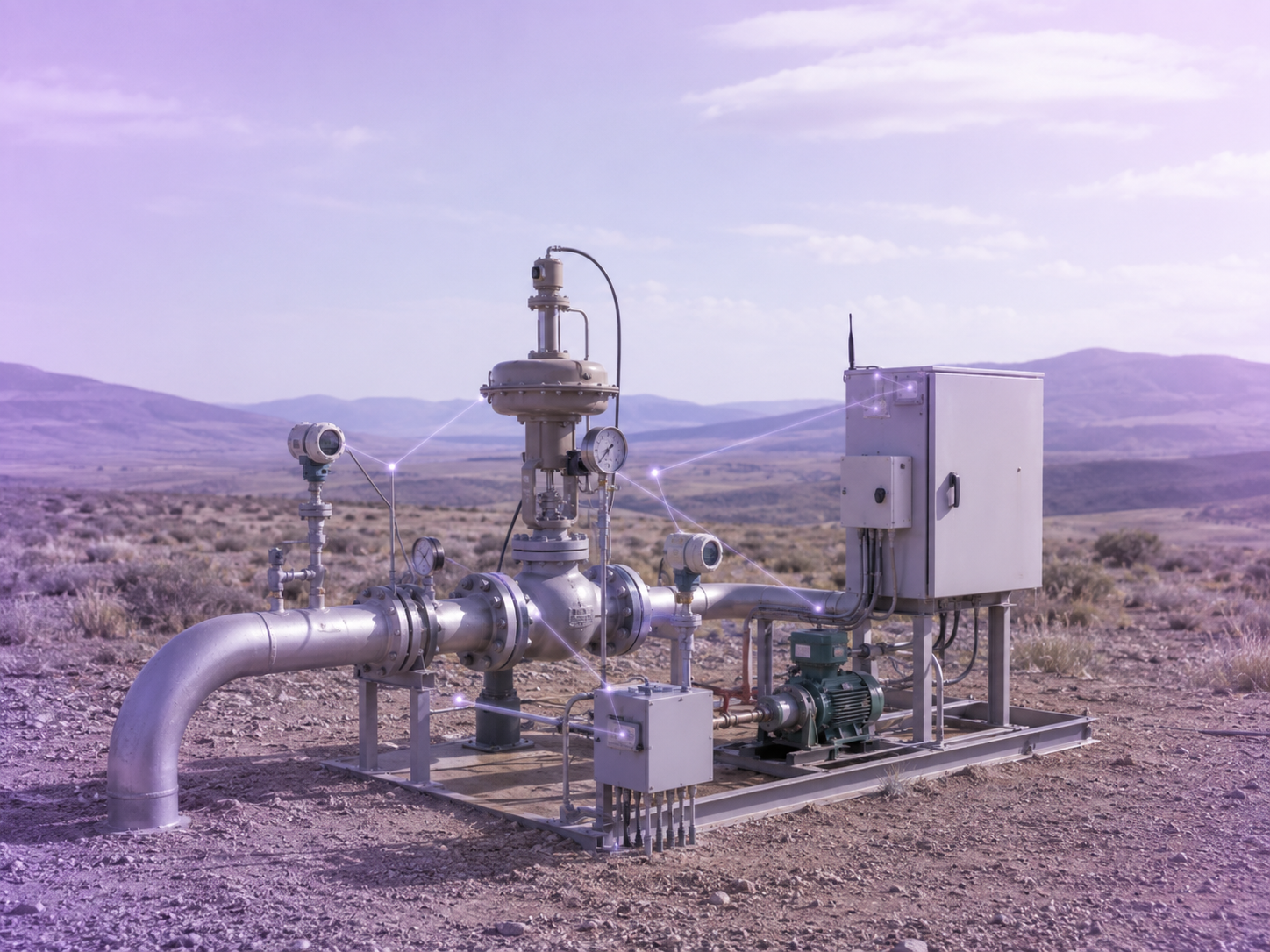 Sentor remote monitoring for an oil and gas pipeline valve station with field control equipment